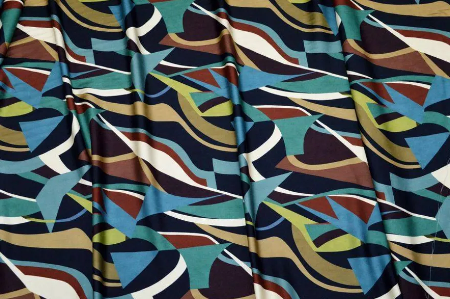 TESSUTO PURA VISCOSA FANTASIA MODA MULTICOLOR 116