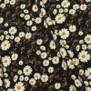 TESSUTO PURA VISCOSA FONDO NERO FANTASIA MARGHERITE