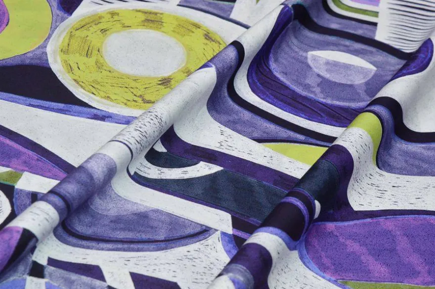 TESSUTO PURO COTONE CAMICERIA FANTASIA ART VIOLA