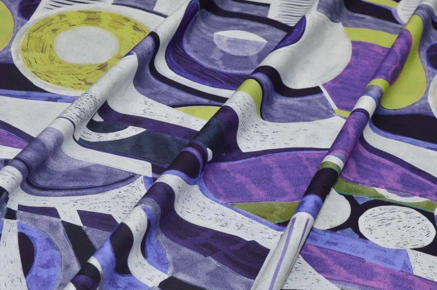 TESSUTO PURO COTONE CAMICERIA FANTASIA ART VIOLA