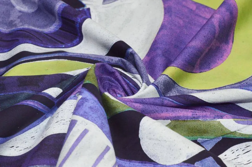 TESSUTO PURO COTONE CAMICERIA FANTASIA ART VIOLA