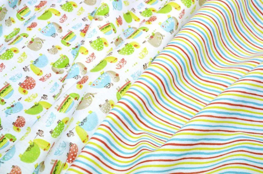 TESSUTO PURO COTONE FANTASIE BIMBO COORDINATE