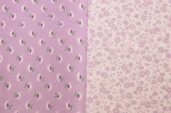 TESSUTO PURO COTONE FANTASIE PATCHWORK ABBINATE LILLA