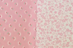 TESSUTO PURO COTONE FANTASIE PATCHWORK ABBINATE ROSA