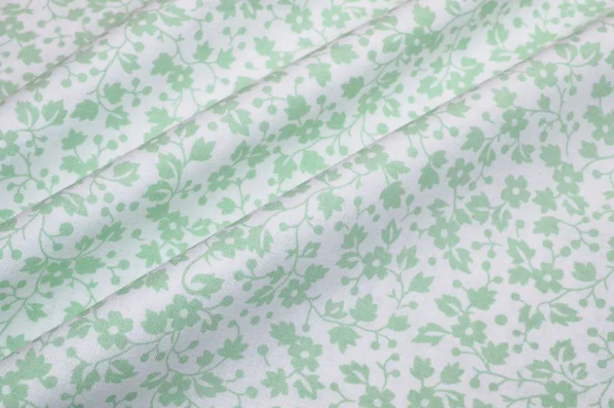 TESSUTO PURO COTONE FANTASIE PATCHWORK ABBINATE VERDE