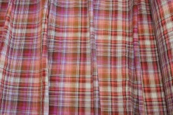 TESSUTO PURO COTONE MADRAS A QUADRI