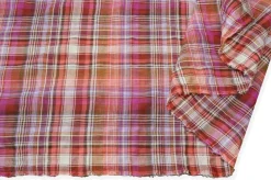 TESSUTO PURO COTONE MADRAS A QUADRI