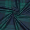 TESSUTO PURO COTONE TARTAN VERDE BLU