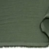 TESSUTO PURO LINO ABITI UOMO VERDE MILITARE