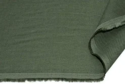 TESSUTO PURO LINO ABITI UOMO VERDE MILITARE