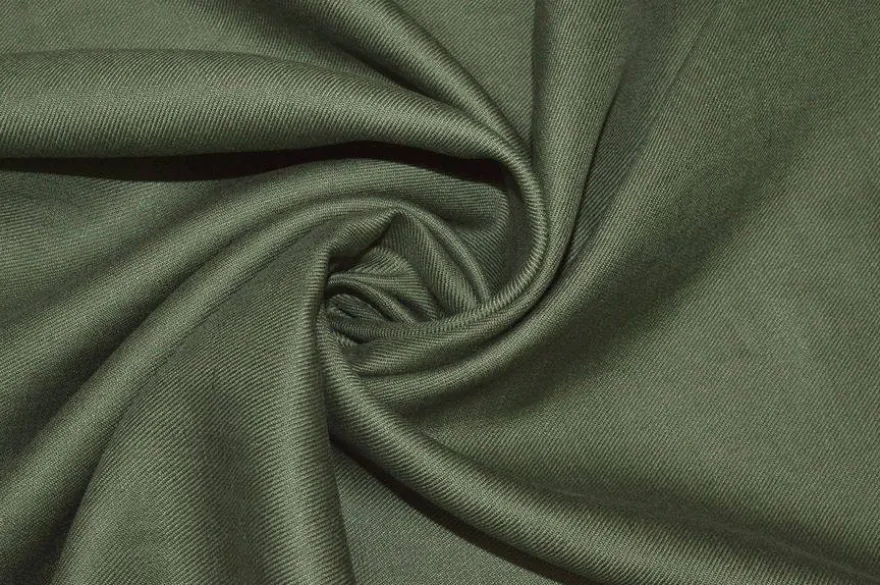 TESSUTO PURO LINO ABITI UOMO VERDE MILITARE