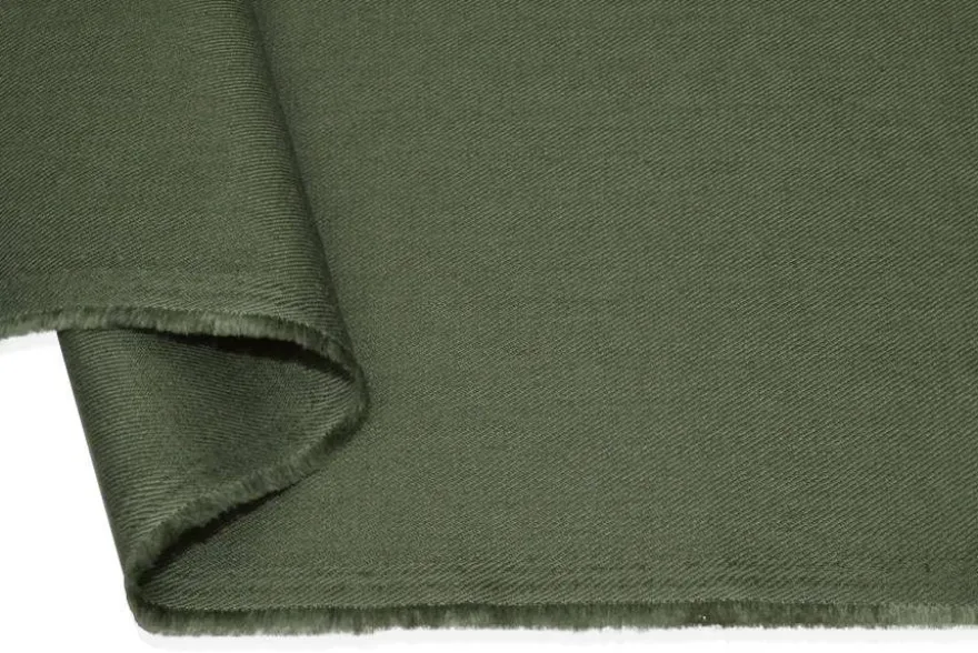 TESSUTO PURO LINO ABITI UOMO VERDE MILITARE