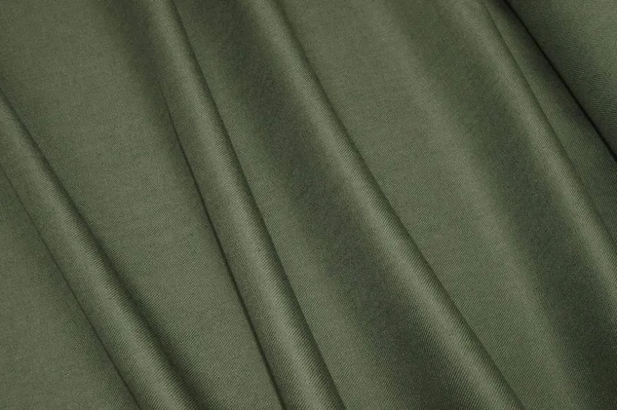 TESSUTO PURO LINO ABITI UOMO VERDE MILITARE