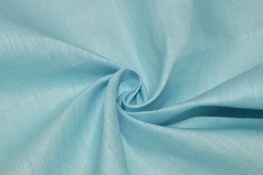 TESSUTO PURO LINO AZZURRO