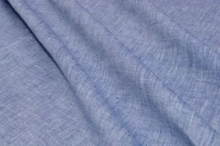 TESSUTO PURO LINO AZZURRO MELANGE