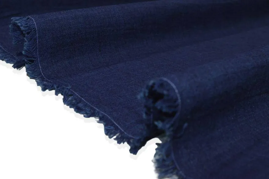 TESSUTO PURO LINO CAMICERIA BLU