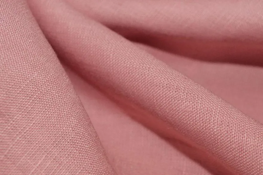 TESSUTO PURO LINO COLORE ROSA