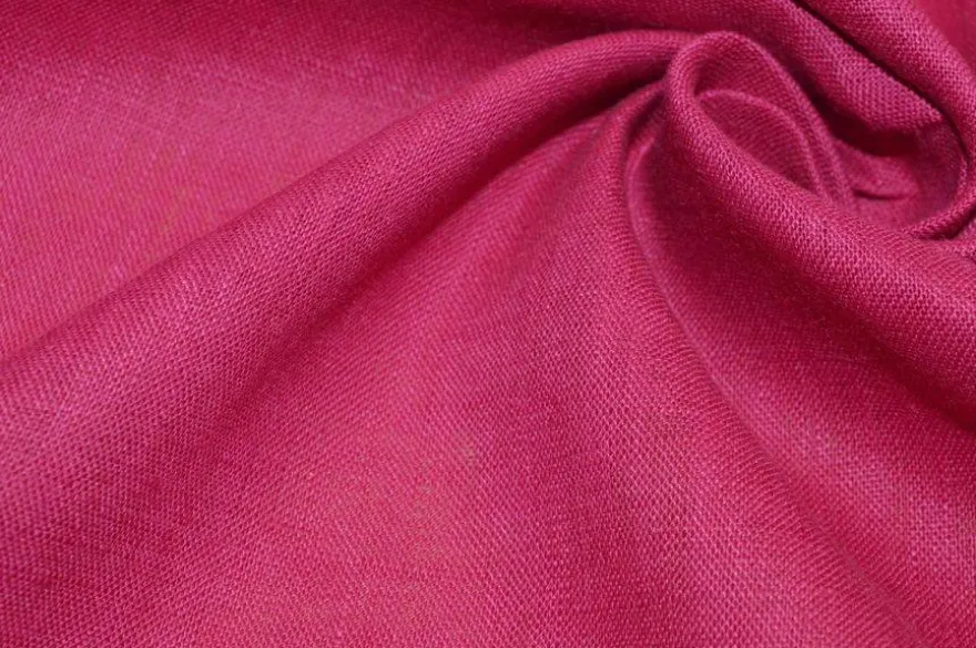 TESSUTO PURO LINO COLOR FUCSIA