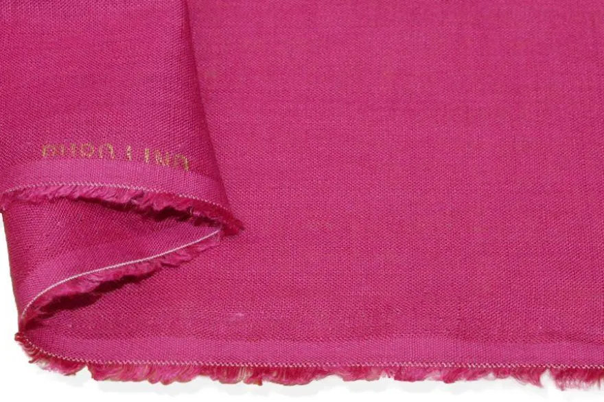 TESSUTO PURO LINO COLOR FUCSIA