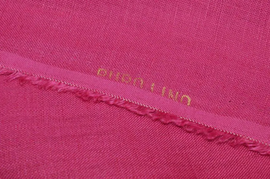 TESSUTO PURO LINO COLOR FUCSIA