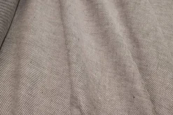 TESSUTO PURO LINO DIAGONALE MARRONE