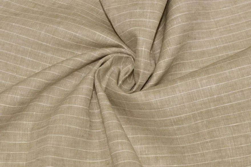 TESSUTO PURO LINO GESSATO BEIGE