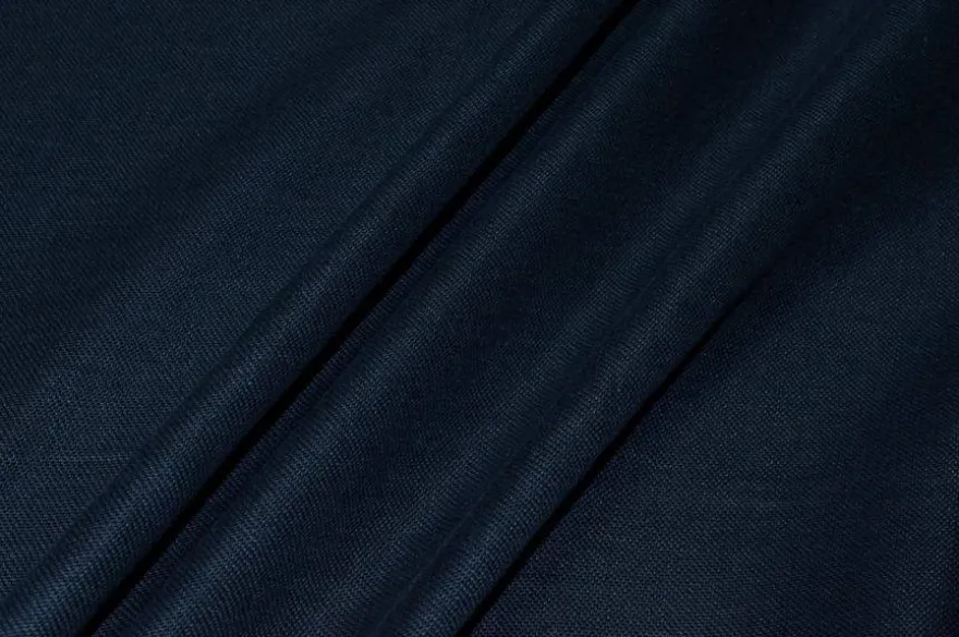 TESSUTO PURO LINO PESANTE BLU ABITI UOMO