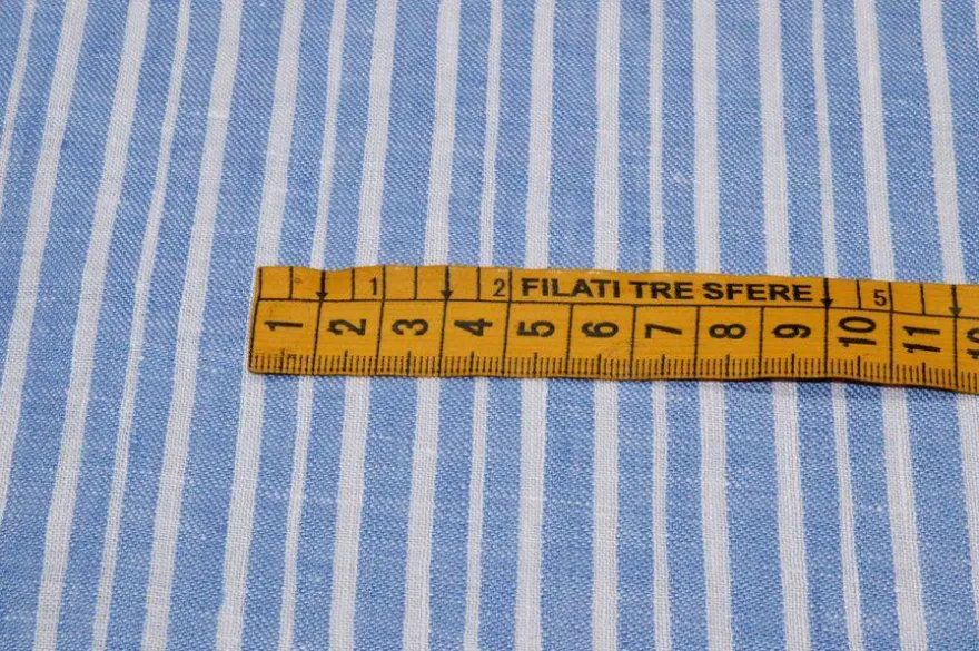 TESSUTO PURO LINO RIGHINO AZZURRO