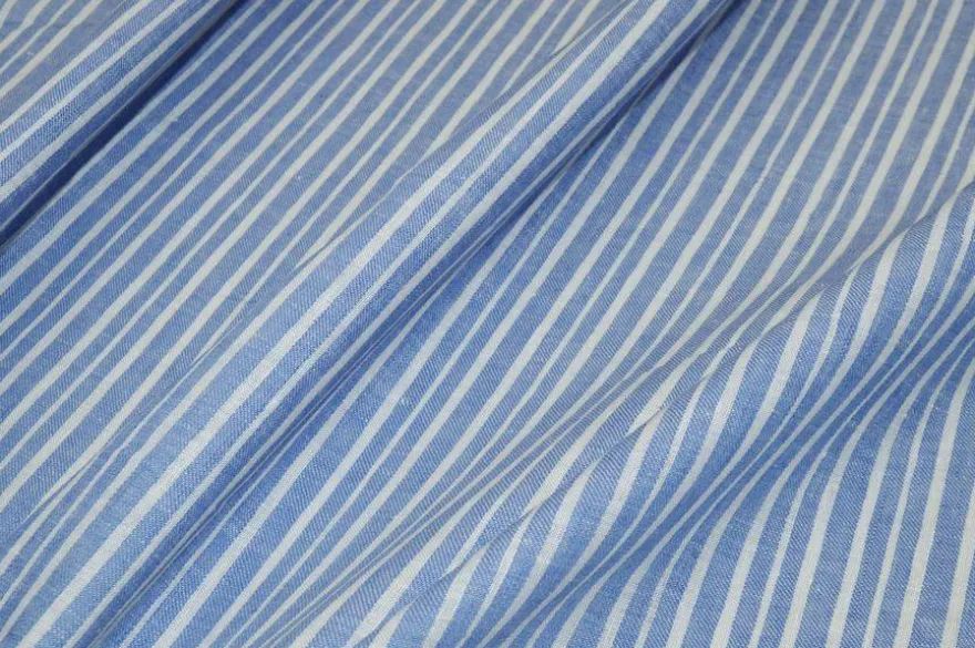 TESSUTO PURO LINO RIGHINO AZZURRO