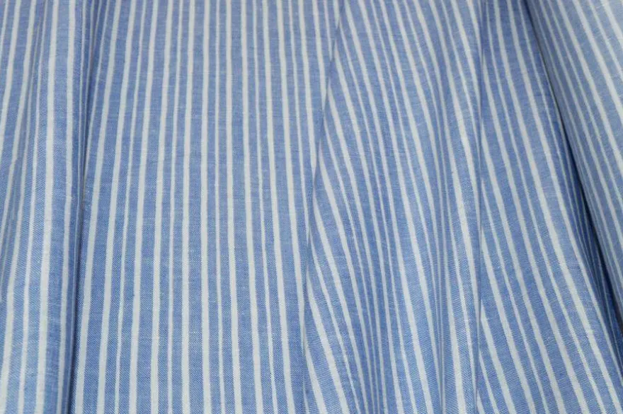 TESSUTO PURO LINO RIGHINO AZZURRO