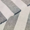 TESSUTO PURO LINO RIGONE BIANCO BLU