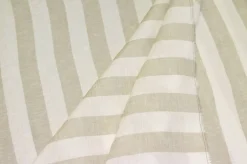 TESSUTO PURO LINO RIGONE BIANCO BEIGE