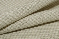TESSUTO PURO LINO SCACCHETTO BEIGE