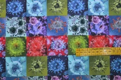 TESSUTO RASATELLO COTONE FANTASIA COVID19