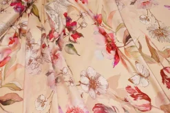 TESSUTO RASATELLO PURA VISCOSA FANTASIA MODA ARANCIONE