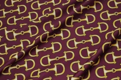 TESSUTO RASATELLO STREATCH FANTASIA ALTA MODA BORDEAUX
