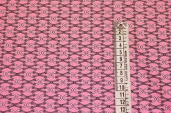 TESSUTO RASATELLO STREATCH FANTASIA ALTA MODA ROSA