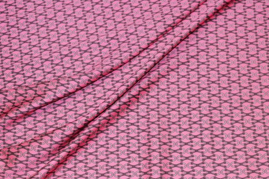 TESSUTO RASATELLO STREATCH FANTASIA ALTA MODA ROSA