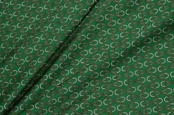 TESSUTO RASATELLO STREATCH FANTASIA ALTA MODA VERDE