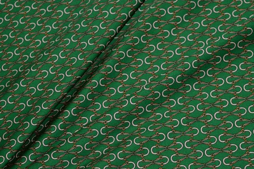 TESSUTO RASATELLO STREATCH FANTASIA ALTA MODA VERDE