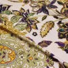 TESSUTO RASATELLO STREATCH FANTASIA FLOREALE VERDE VIOLA