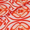 TESSUTO RASATELLO STREATCH MEDAGLIONE ARANCIO