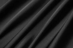 TESSUTO RASONE NERO ELASTICIZZATO