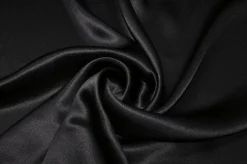 TESSUTO RASO PURA SETA NERO
