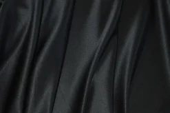 TESSUTO RASO SETA ELASTICIZZATO NERO
