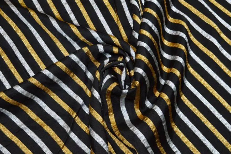 TESSUTO RIGA LUREX ORO ARGENTO