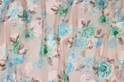 TESSUTO SATIN DEVOREH MISTO SETA FLOREALE ROSA