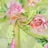 TESSUTO SATIN DEVOREH MISTO SETA FLOREALE VERDE