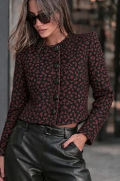TESSUTO STRETCH ANIMALIER BORDEAUX