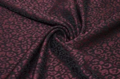 TESSUTO STRETCH ANIMALIER BORDEAUX